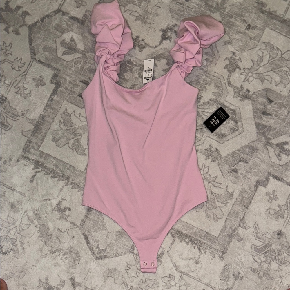 Pink Ruffled Bodysuit